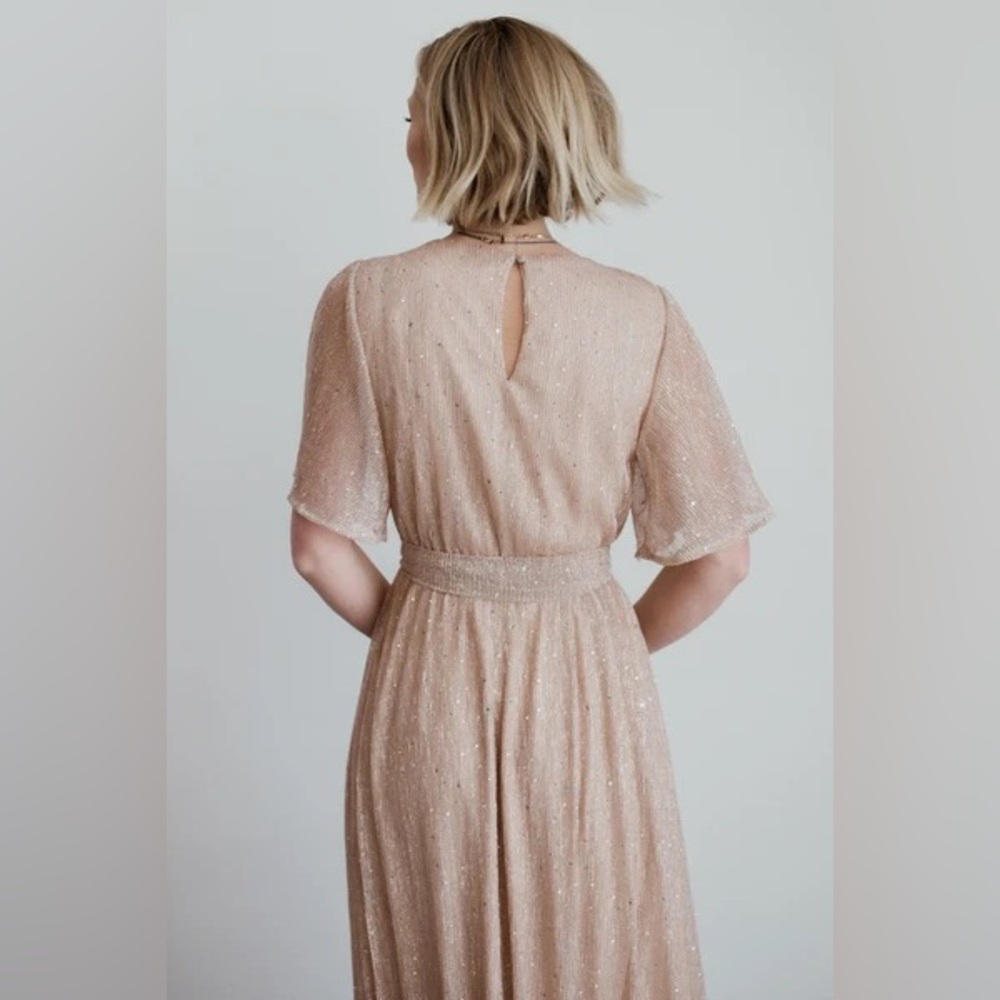 Baltic Born Shimmering Tan Maxi Dress - Picture 10 of 15
